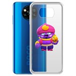 Чехол-накладка Clear Case Brawl Stars-Джин для POCO X3 NFC Чехол-накладка Clear Case Brawl Stars-Джин для POCO X3 NFC