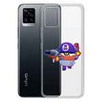 Чехол-накладка Clear Case Brawl Stars-Дэррил для Vivo V20 Чехол-накладка Clear Case Brawl Stars-Дэррил для Vivo V20
