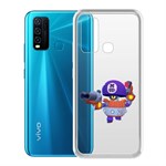 Чехол-накладка Clear Case Brawl Stars-Дэррил для Vivo Y30 Чехол-накладка Clear Case Brawl Stars-Дэррил для Vivo Y30