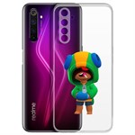 Чехол-накладка Clear Case Brawl Stars-Леон для Realme 6 Чехол-накладка Clear Case Brawl Stars-Леон для Realme 6