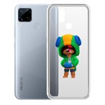 Чехол-накладка Clear Case Brawl Stars-Леон для Realme C15 Чехол-накладка Clear Case Brawl Stars-Леон для Realme C15
