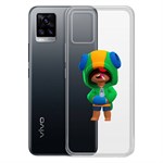 Чехол-накладка Clear Case Brawl Stars-Леон для Vivo V20 Чехол-накладка Clear Case Brawl Stars-Леон для Vivo V20