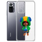 Чехол-накладка Clear Case Brawl Stars-Леон для Xiaomi Redmi Note 10 Pro Чехол-накладка Clear Case Brawl Stars-Леон для Xiaomi Redmi Note 10 Pro