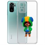 Чехол-накладка Clear Case Brawl Stars-Леон для Xiaomi Redmi Note 10/ Note 10S Чехол-накладка Clear Case Brawl Stars-Леон для Xiaomi Redmi Note 10/ Note 10S