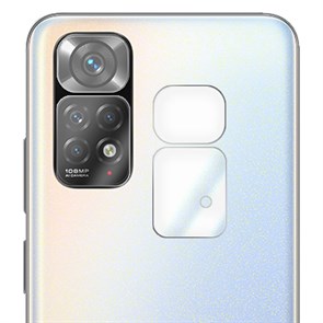 Стекло защитное гибридное Krutoff для камеры Xiaomi Redmi Note 11S (2 шт.)