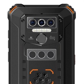 Стекло защитное гибридное МАТОВОЕ Krutoff для камеры Oukitel WP5 Pro (2 шт.)