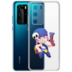 Чехол-накладка Clear Case Brawl Stars-Пенни для Huawei P40 Чехол-накладка Clear Case Brawl Stars-Пенни для Huawei P40