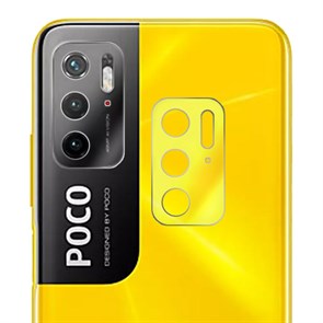 Стекло защитное гибридное Krutoff для камеры Xiaomi Poco M3 Pro (2 шт.)