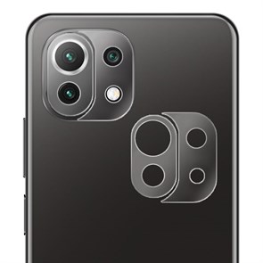 Стекло защитное гибридное Krutoff для камеры Xiaomi Mi 11 Lite (2 шт.)