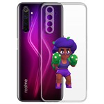 Чехол-накладка Clear Case Brawl Stars-Роза для Realme 6 Чехол-накладка Clear Case Brawl Stars-Роза для Realme 6