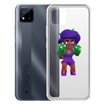 Чехол-накладка Clear Case Brawl Stars-Роза для Realme C11 Чехол-накладка Clear Case Brawl Stars-Роза для Realme C11
