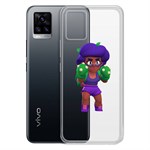 Чехол-накладка Clear Case Brawl Stars-Роза для Vivo V20 Чехол-накладка Clear Case Brawl Stars-Роза для Vivo V20