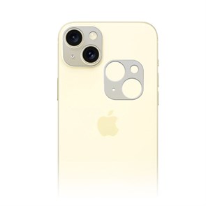 Стекло защитное гибридное МАТОВОЕ Krutoff для камеры iPhone 15 Plus (2шт.)