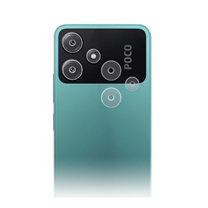 Стекло защитное гибридное МАТОВОЕ Krutoff для камеры Xiaomi Poco M6 Pro 5G (2шт.)