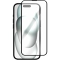 Стекло защитное Full Glue Premium Krutoff для iPhone 15/16 черное - фото 1003556