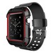 Ремешок Krutoff One-piece для Apple Watch 38/40mm (black/red) - фото 44219