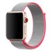 Ремешок Krutoff Nylon для Apple Watch 42/44mm (gray/pink) 42 - фото 44402