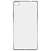 Накладка силиконовая с рамкой Krutoff для Huawei P8 (silver) - фото 56434