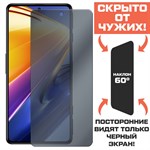 Стекло защитное гибридное Антишпион Krutoff для Xiaomi Poco F4 GT - фото 423523