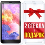 Комплект из 3-x защитных гибридных стекл Krutoff для ITEL A52 Lite - фото 427971