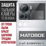 Стекло защитное гибридное МАТОВОЕ Krutoff для камеры INFINIX Note 12 VIP (2 шт.) - фото 475439