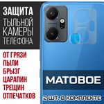Стекло защитное гибридное МАТОВОЕ Krutoff для камеры INFINIX Smart 6 Plus (2 шт.) - фото 475461