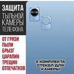 Стекло защитное гибридное Krutoff для камеры Realme Pad mini  (2 шт.) - фото 484609