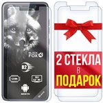 Комплект из 3-x защитных гибридных стекл Krutoff для Black Fox B2 - фото 492997