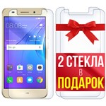 Комплект из 3-x защитных гибридных стекл Krutoff для Huawei Y3 2017 / Y5 Lite 2017 - фото 493556