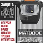 Стекло защитное гибридное МАТОВОЕ Krutoff для камеры Oukitel WP6 (2 шт.) - фото 493731