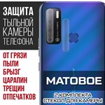 Стекло защитное гибридное МАТОВОЕ Krutoff для камеры Tecno Pouvoir 4 (2 шт.) - фото 500407