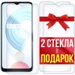 Комплект из 3-x защитных гибридных стекл Krutoff для Realme С21 2021 - фото 517699