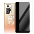 Стекло защитное гибридное Krutoff для Xiaomi Redmi Note 10 Pro + защита камеры (2 шт.) - фото 854052