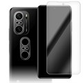 Стекло защитное гибридное Krutoff для Xiaomi Poco F3 + защита камеры (2 шт.) - фото 854067