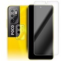 Стекло защитное гибридное Krutoff для Xiaomi Poco M3 Pro + защита камеры (2 шт.) - фото 924987